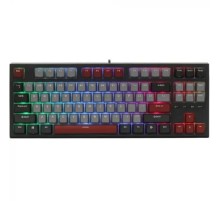 Клавиатура RK-R87 проводная BlackGrayRed, линейные свитчи RK Red