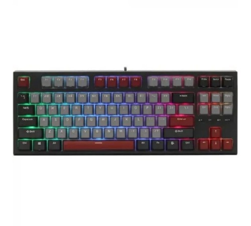 Клавиатура RK-R87 проводная BlackGrayRed, линейные свитчи RK Red Клавиатура RK-R87 проводная BlackGrayRed, линейные свитчи RK Red