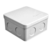Коробка распределительная ОП 105х105х56мм IP54 7 выходов без гермовводов крышка защелкивающаяся сер.