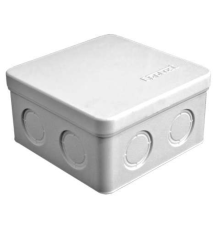 Коробка распределительная ОП 105х105х56мм IP54 7 выходов без гермовводов крышка защелкивающаяся сер.