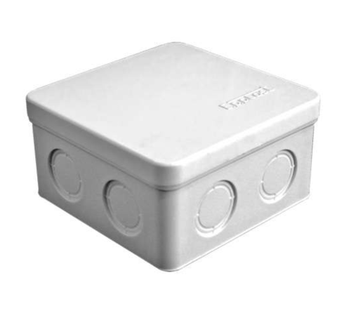 Коробка распределительная ОП 105х105х56мм IP54 7 выходов без гермовводов крышка защелкивающаяся сер.