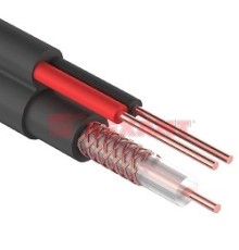REXANT (01-4002) Кабель видеонаблюдения +2 жилы 100м  черный  (ККСП)