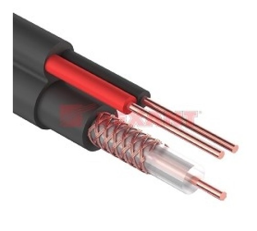 REXANT (01-4002) Кабель видеонаблюдения +2 жилы 100м  черный  (ККСП)