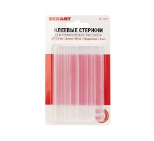 REXANT (09-1225) Клеевые стержни d=11,3 мм, L=100 мм, прозрачные (упак. 6 шт.)