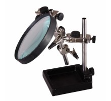 REXANT (12-0254) Держатель "третья рука" с лупой  х3, D=60 мм.