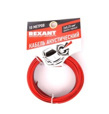 Rexant 01-6101-3-10  Кабель акустический, ШВПМ 2х0.25 мм2, красно-черный, 10 м.