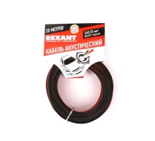 Rexant 01-6101-3-20  Кабель акустический, ШВПМ 2х0.25 мм2, красно-черный, 20 м.