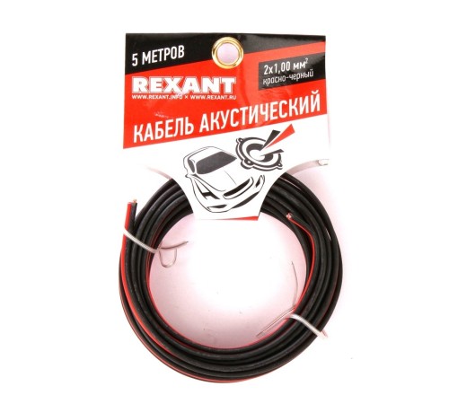 Rexant 01-6105-3-05 Кабель акустический, ШВПМ 2х1.00 мм2, красно-черный, 5 м. Rexant 01-6105-3-05 Кабель акустический, ШВПМ 2х1.00 мм2, красно-черный, 5 м.