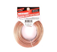 Rexant 01-6204-3-20 Кабель акустический, 2х 0.75 мм2, прозрачный BL, 20 м.