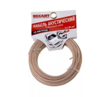 Rexant 01-6305-10 Кабель акустический, 2х1.00 мм2, прозрачный SILICON, 10 м.