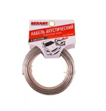 Rexant 01-6306-05 Кабель акустический, 2х1.50 мм2, прозрачный SILICON, 5 м.