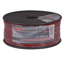 Proconnect 01-6102-6 Кабель акустический, 2х0.35 мм2, красно-черный, 100 м.