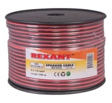 Rexant 01-6105-3 Кабель акустический, 2х1.00 мм2, красно-черный, 100 м.