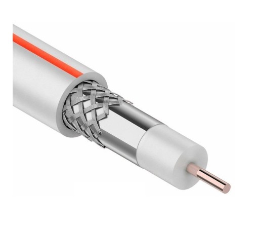 Proconnect 01-2401-2 Кабель SAT 50 M, CCS/Al/Al, (75%), 75 Ом, 100м., белый  PROCONNECT