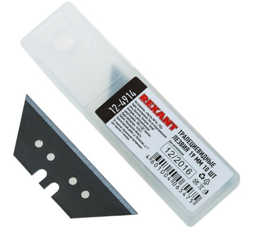 REXANT (12-4914) Трапециевидные лезвия 19 мм 10 шт.
