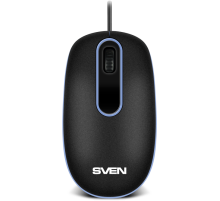 Мышь SVEN RX-90 чёрная (2+1кл., 1000 DPI, блист.) Sven SV-020644
