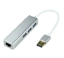 Bion переходник USB3.0 -> RJ-45/3*USB3.0, 1000mbps, алюминиевый корпус, 20 см