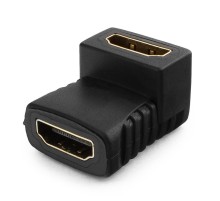 Gembird Переходник HDMI-HDMI  19F/19F, угловой, золотые разъемы, пакет [A-HDMI-FFL]