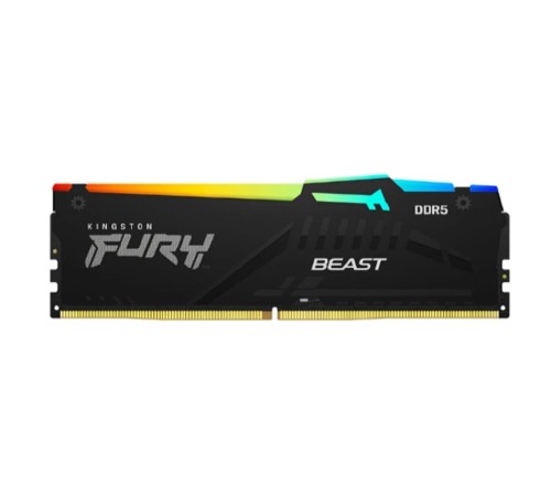 Память Kingston DDR5 DIMM 32Gb (2x16Gb) PC 48000 6000Mhz, FURY Beast Black RGB,  (KF560C36BBE2AK2-32)