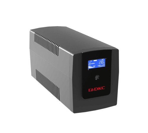 Dkc INFOLCD1200I Линейно-интерактивный ИБП, Info, 1200VA/720W, 4xIEC C13, USB + RJ45, LCD, 2x7 Ач Dkc INFOLCD1200I Линейно-интерактивный ИБП, Info, 1200VA/720W, 4xIEC C13, USB + RJ45, LCD, 2x7 Ач