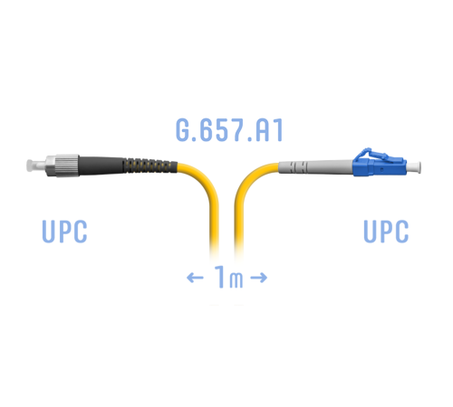 Патчкорд оптический LC/UPC-FC/UPC SM G.657.A1 1 метр