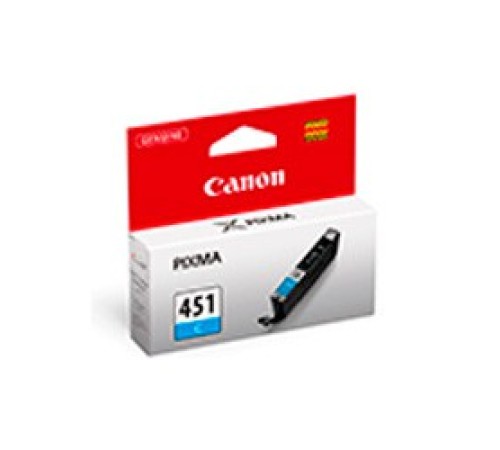 Картридж струйный Canon CLI-451C 6524B001 голубой (332стр.) (7мл) для Canon Pixma iP7240/MG6340/MG5440