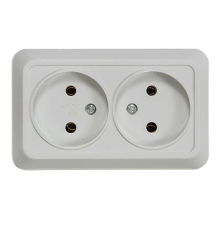 Розетка 2-м ОП Bolleto 7102 16А IP20 бел. ASD / IN HOME 4680005959822