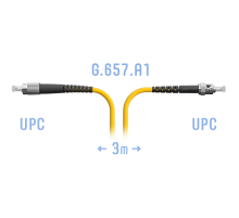 Патчкорд оптический FC/UPC-ST/UPC SM G.657.A1 3 метра