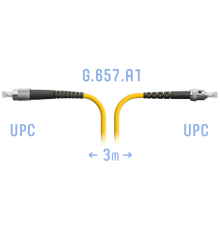 Патчкорд оптический FC/UPC-ST/UPC SM G.657.A1 3 метра