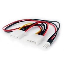 Кабель питания Cablexpert CC-PSU-5, для вентилятора 12V, molex -> molex + 2pin, 15см