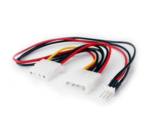 Кабель питания Cablexpert CC-PSU-5, для вентилятора 12V, molex -> molex + 2pin, 15см Кабель питания Cablexpert CC-PSU-5, для вентилятора 12V, molex -> molex + 2pin, 15см