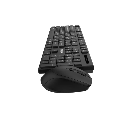 Клавиатура и мышь ABR KW814 черный, интерфейс USB, беспроводной, 2.4G, RU/EN Клавиатура и мышь ABR KW814 черный, интерфейс USB, беспроводной, 2.4G, RU/EN