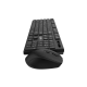 Клавиатура и мышь ABR KW814 черный, интерфейс USB, беспроводной, 2.4G, RU/EN
