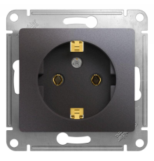 Systeme electric GSL001343 GLOSSA РОЗЕТКА с заземлением,16А, 250В, механизм, ГРАФИТ