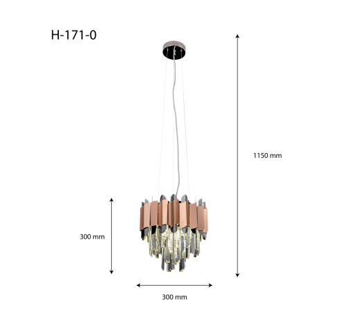 Люстра HIPER H171-0 6E1440Вт AB/BLACK