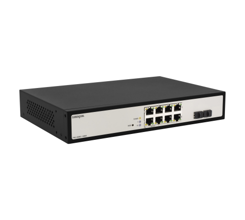 Управляемый гигабитный 8 портовый Web Smart PoE коммутатор POWERTONE PWS-2S08G-120RM