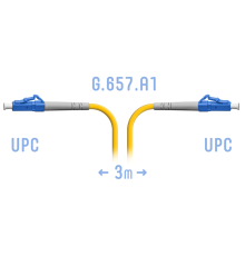 Патчкорд оптический LC/UPC SM G.657.A1 3 метра