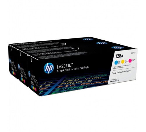 Картридж лазерный HP CF371AM голубой/пурпурный/желтый x3упак. (1300стр.) для HP CM1415/CP1525 Картридж лазерный HP CF371AM голубой/пурпурный/желтый x3упак. (1300стр.) для HP CM1415/CP1525