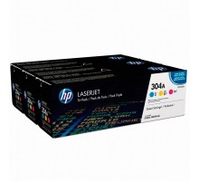 Картридж лазерный HP 304A CF372AM голубой/пурпурный/желтый x3упак. (2800стр.) для HP CLJ 2025/CM2320
