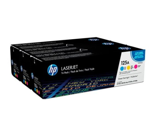 Картридж лазерный HP CF373AM голубой/пурпурный/желтый x3упак. (1400стр.) для HP CP1215/1515