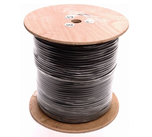 Кабель информационный Lanmaster LAN-6EUTP-OUT кат.6 U/UTP не экранированный 4X2X23AWG PE 305м черный