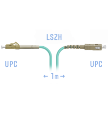 Патчкорд оптический LC/UPC-SC/UPC MM 1метр