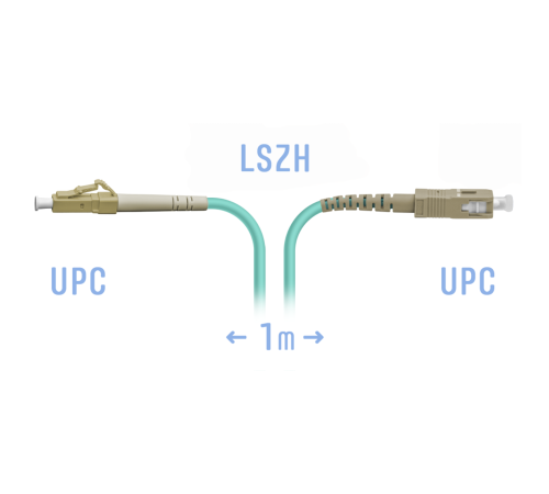 Патчкорд оптический LC/UPC-SC/UPC MM 1метр