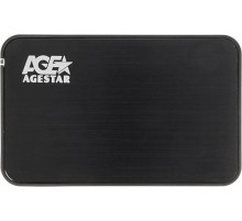 Внешний корпус для HDD/SSD AgeStar 3UB2A8-6G SATA III пластик/алюминий черный 2.5"