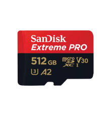 Карта памяти Sandisk Extreme Pro microSDXC 512GB + SD Adapter + Rescue Pro Deluxe 200MB/s