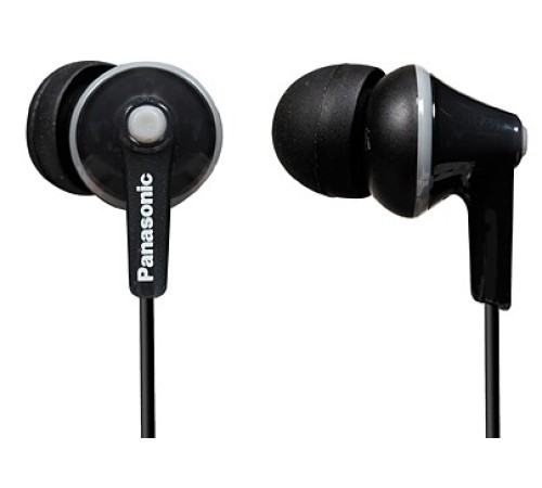 Наушники вкладыши Panasonic RP-HJE125E 1.1м черный проводные в ушной раковине (RP-HJE125E-K)