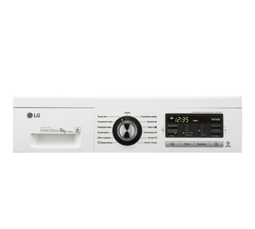Стиральная машина LG Mega 2 Refresh F1096ND3 класс: A загр.фронтальная макс.:6кг белый