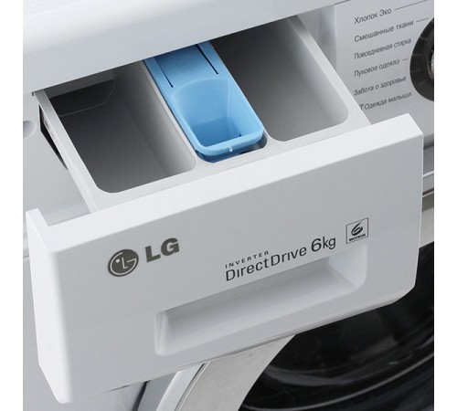 Стиральная машина LG Mega 2 Refresh F1096ND3 класс: A загр.фронтальная макс.:6кг белый