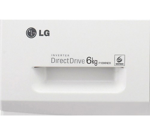 Стиральная машина LG Mega 2 Refresh F1096ND3 класс: A загр.фронтальная макс.:6кг белый