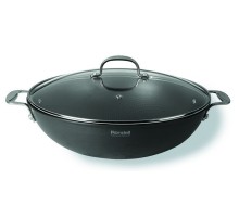 Сковорода ВОК (WOK) Rondell Elements RDA-114 круглая 32см ручка несъемная (с крышкой) черный